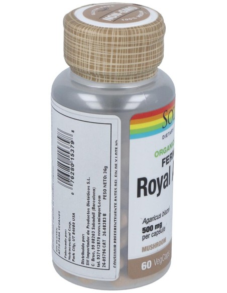 Royal Agaricus Champiñon Del Sol 500Mg. 60Cap.Veg