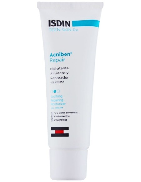 Isdin Teen Skin Rx Acniben Repair Gel-Crema Hidratante, Aliviante Y Reparador, 40 Ml