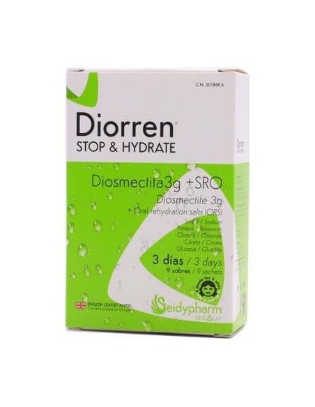 Seidypharm Diorren Stop %26 Hydrate, 9 Sobres