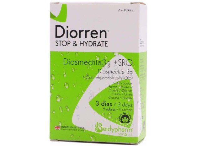 Seidypharm Diorren Stop %26 Hydrate, 9 Sobres