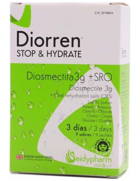 Seidypharm Diorren Stop %26 Hydrate, 9 Sobres