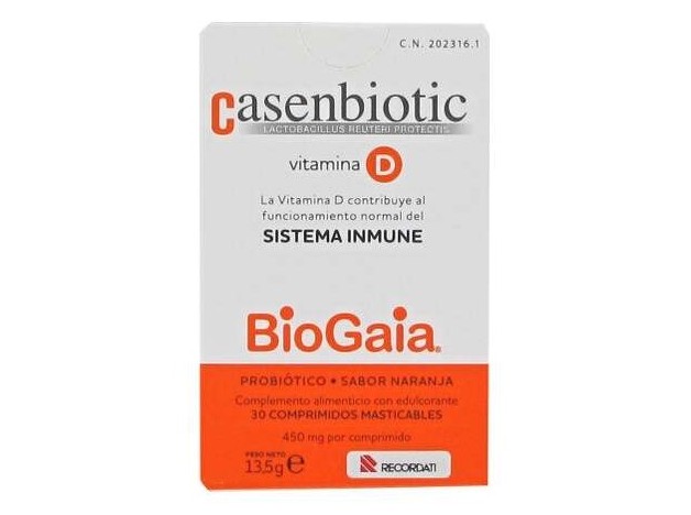 Casenbiotic Vitamina D Naranja 30Comp Masticables
