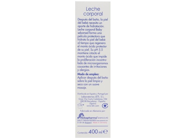Sebamed Baby Leche Corporal, 400 Ml