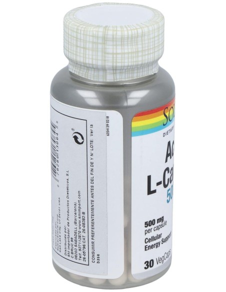 Solaray Acetyl L-Carnitine 500Mg 30Cáps