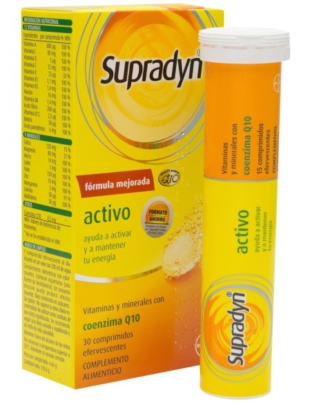 Supradyn Activo, 30 Comprimidos Efervescentes