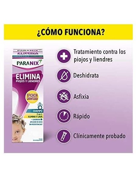 Paranix Elimina Piojos Y Liendres Champú 200Ml