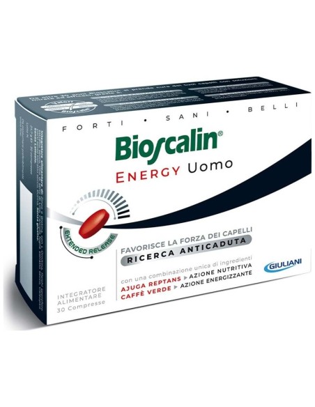 Boiron Bioscalin Enery Hombre Comprimidos Anticaída, 30 Comprimidos