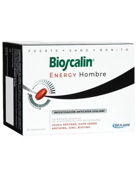 Boiron Bioscalin Enery Hombre Comprimidos Anticaída, 30 Comprimidos