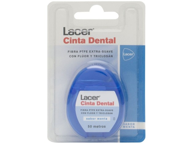 Cinta Dental Lacer Fluor-Triclosan-Menta 50Metros