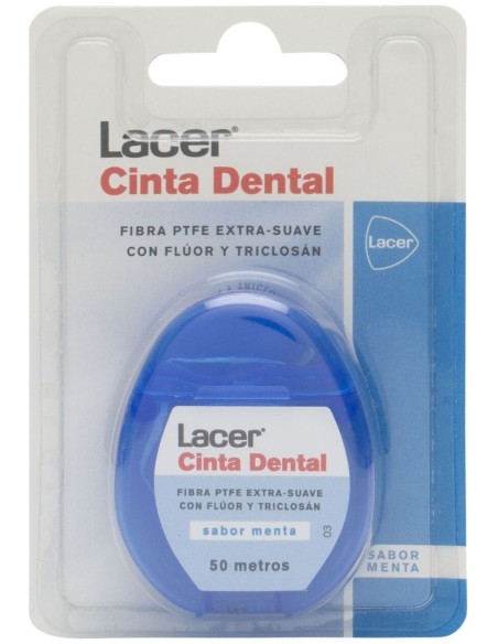 Cinta Dental Lacer Fluor-Triclosan-Menta 50Metros