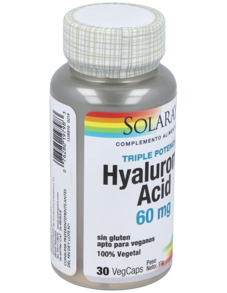 Solaray Hyaluronic Acid 60Mg 30Cáps