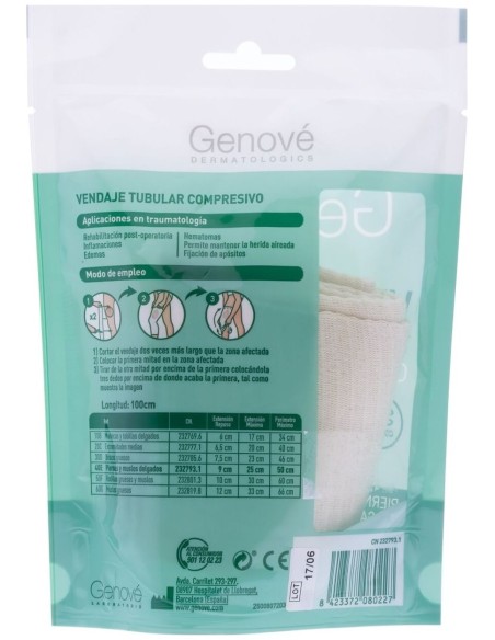 Genocure Vendaje Tubular Compresivo Piernas Y Muslos Delgados Ref.40, 1 Ud