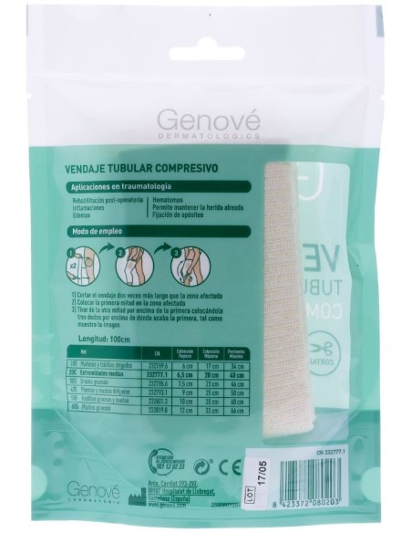 Genové Genocure Vendaje Tubular Compresivo Extremidades Medias, 1 Ud