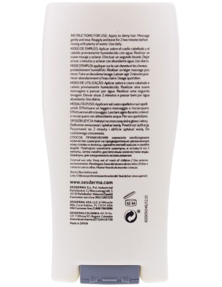 Sesderma Seskavel Champú Anticaída, 200 Ml