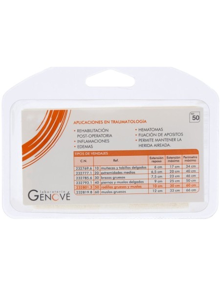 Genocure Vendaje Tubular Compresivo Rodillas Gruesas Y Muslos Ref.50, 1 Ud