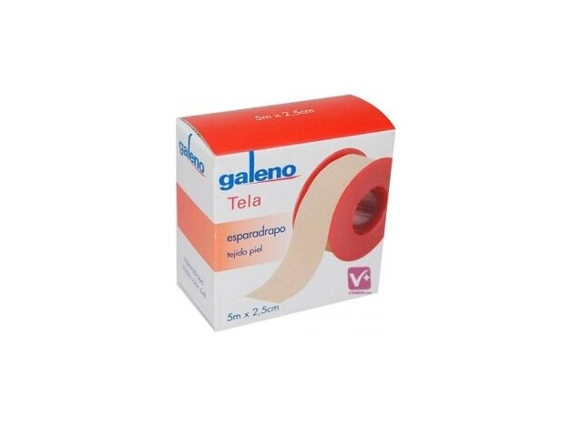 Galeno Esparadrapo Tejido Piel 5 M X 2,5 Cm, 1 Ud
