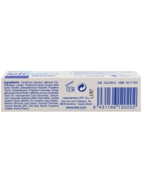 Letibalm Fluido Reparador Nariz Y Labios, 10 Ml