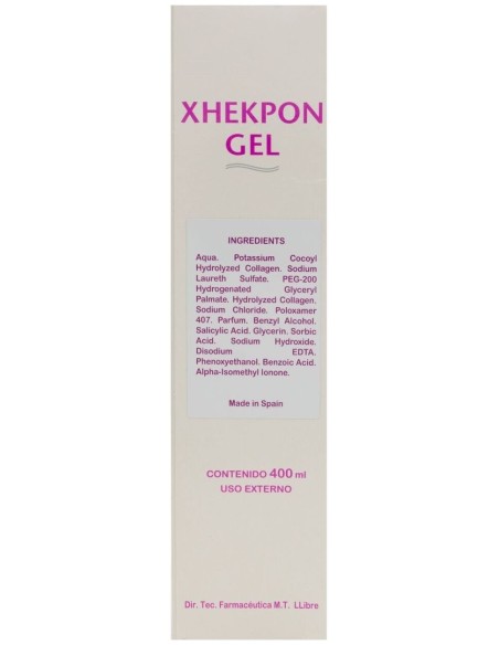 Xhekpon Gel Dermoprotector Con Colágeno Hidrolizado, 400 Ml