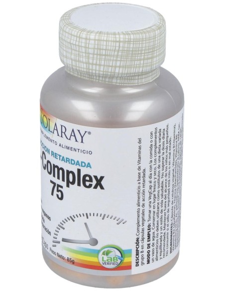B Complex Accion Retardada 75 Mg. 100Cap.