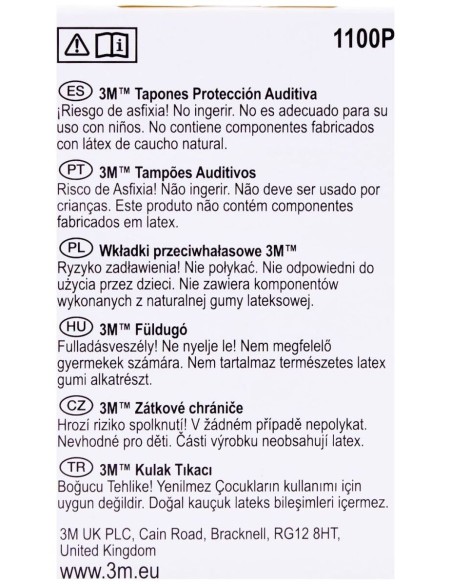3M Tapones Para El Ruido De Poliuretano 2 Pares