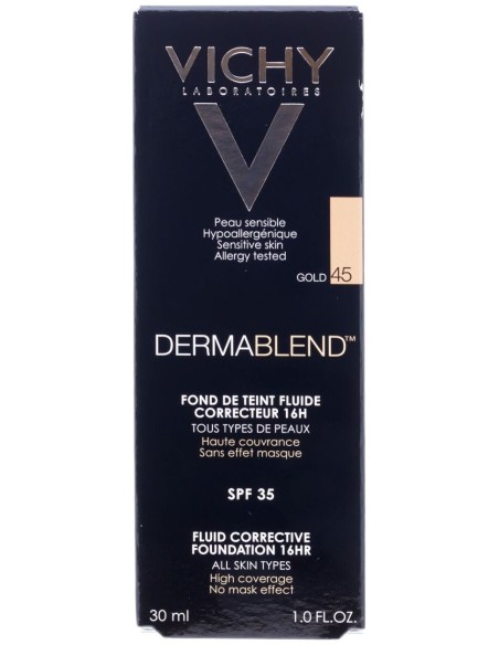 Dermablend Fondo De Maquillaje Corrector Vichy Cosmetica Correctora, 45 Gold