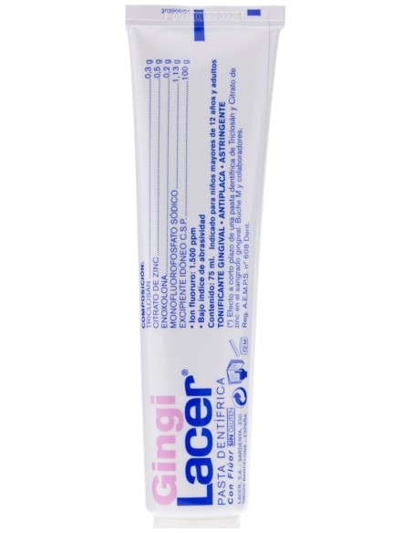 Lacer Gingilacer Encías Delicadas Pasta Dentífrica 75Ml