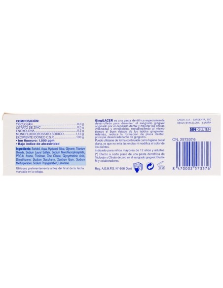 Lacer Gingilacer Encías Delicadas Pasta Dentífrica 75Ml