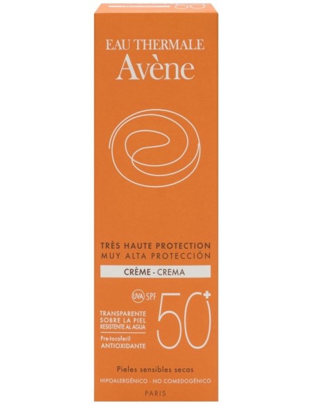 Avène Crema Solar Muy Alta Protección Spf50+ Piel Seca 50Ml