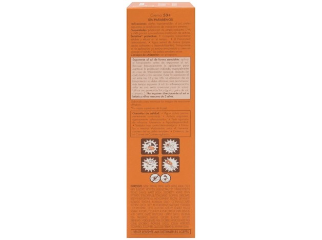 Avène Crema Solar Muy Alta Protección Spf50+...