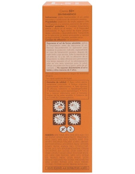 Avène Crema Solar Muy Alta Protección Spf50+ Piel Seca 50Ml