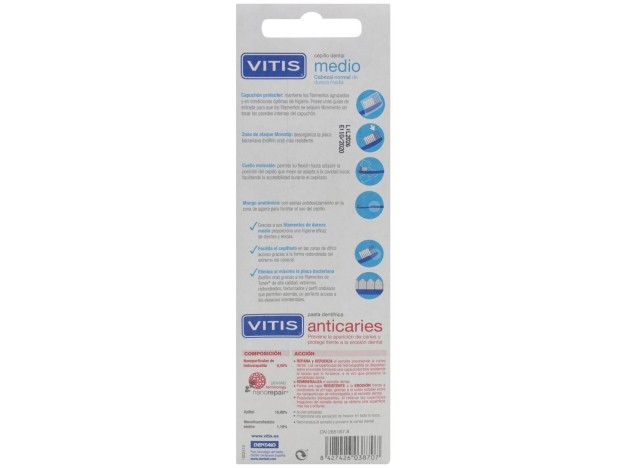 Pack Vitis Cepillo Medio + Pasta Dentífrica...