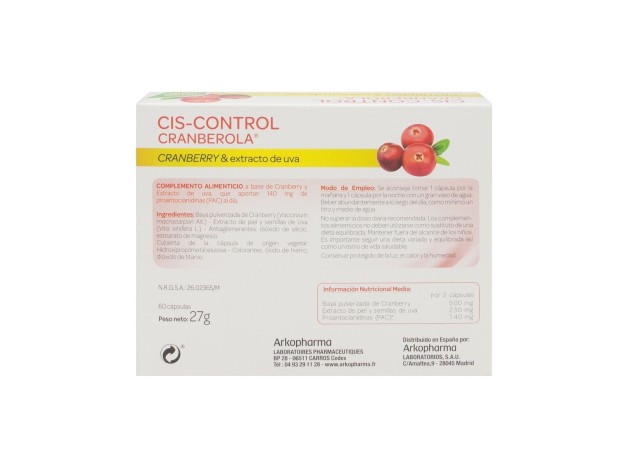 Arkopharma Cis Control Cranberola 140 Mg, 60...