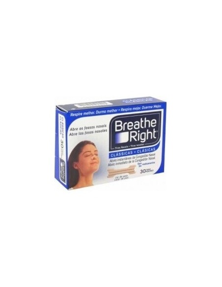 Breathe Right Tira Adhesiva Nasal Talla Pequeña-Mediana, 30 Uds