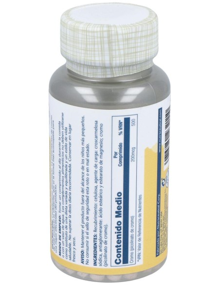 Solaray Chromium Picolinate 200 50 Tabletas