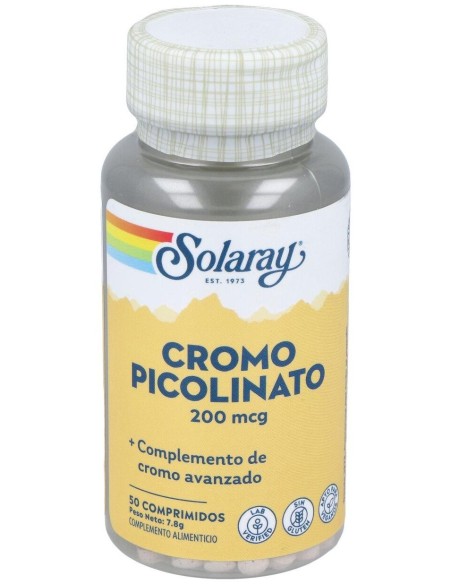 Solaray Chromium Picolinate 200 50 Tabletas