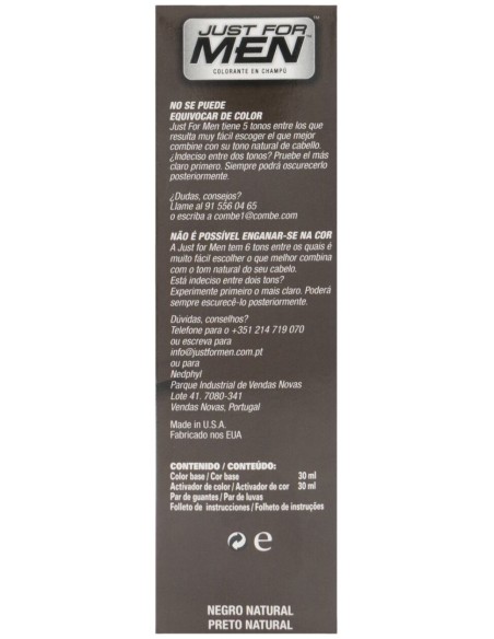 Just For Men Colorante En Gel 30 Cc Negro, 1 Ud