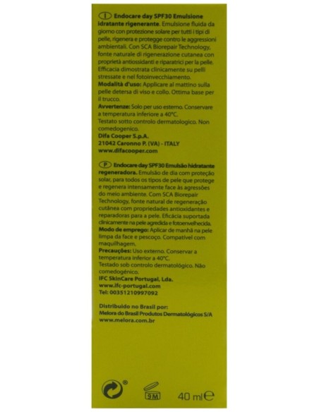 Endocare Day Emulsión Hidratante Y Regeneradora Spf30 40 Ml