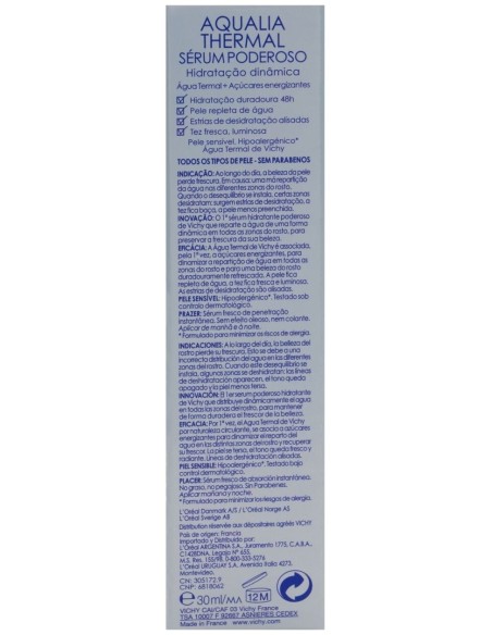 Vichy Aqualia Thermal Hidratación Dinámica Serum, 30 Ml