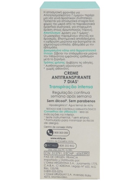 Vichy Tratamiento Antitranspirante 7 Días En Crema 30Ml