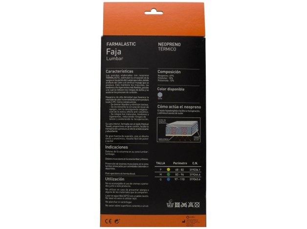 Farmalastic Faja Lumbar Neopreno Talla 3, 1 Ud