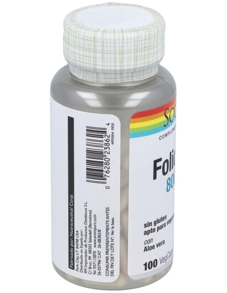 Acido Folico 800Mcg. 100Cap.