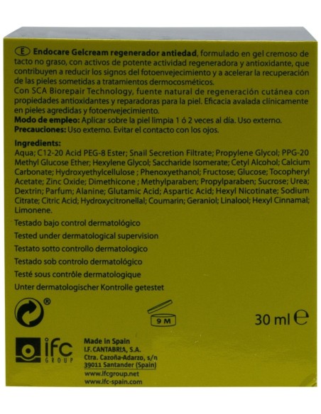 Endocare Gelcream Antiedad Regeneradora 30Ml