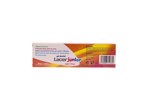 Lacer Junior Gel Dental Sabor Fresa, 75 Ml