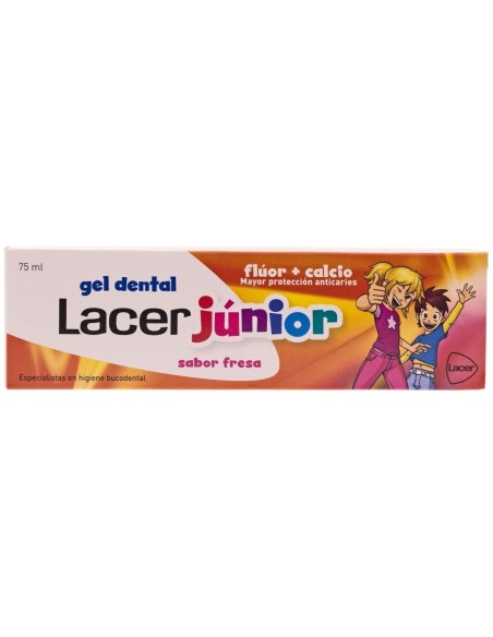 Lacer Junior Gel Dental Sabor Fresa, 75 Ml