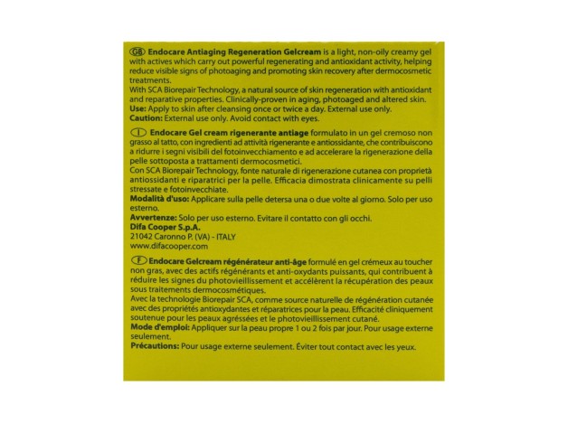 Endocare Gelcream Antiedad Regeneradora 30Ml