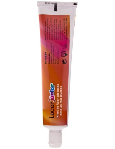 Lacer Junior Gel Dental Sabor Fresa, 75 Ml