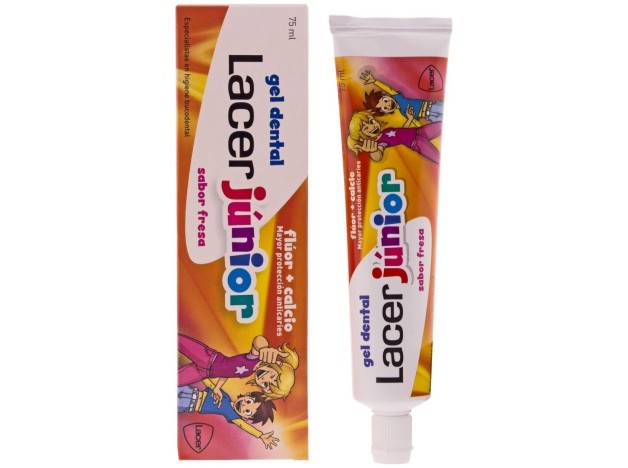 Lacer Junior Gel Dental Sabor Fresa, 75 Ml