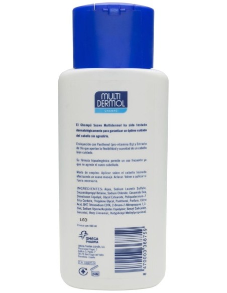 Multidermol Champú Suave, 400 Ml