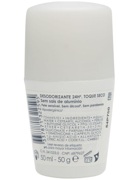 Vichy Desodorante 24 H Sin Sales De Aluminio Roll On, 50 Ml