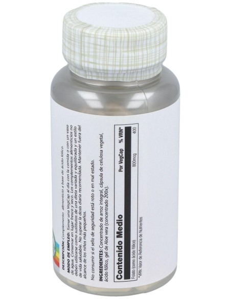 Acido Folico 800Mcg. 100Cap.